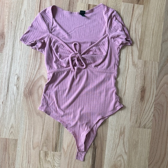 Wild Fable Mauve Ribbed Bodysuit - Picture 1 of 1